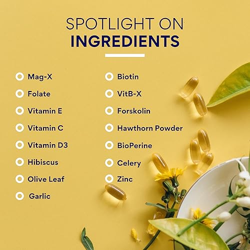 Miniatura 6 de Research Verified Refuerzo de sangre - Soporte de sangre - Espino, magnesio, polvo de semillas de apio, BioPerine - 180 cápsulas - Suministro para 3