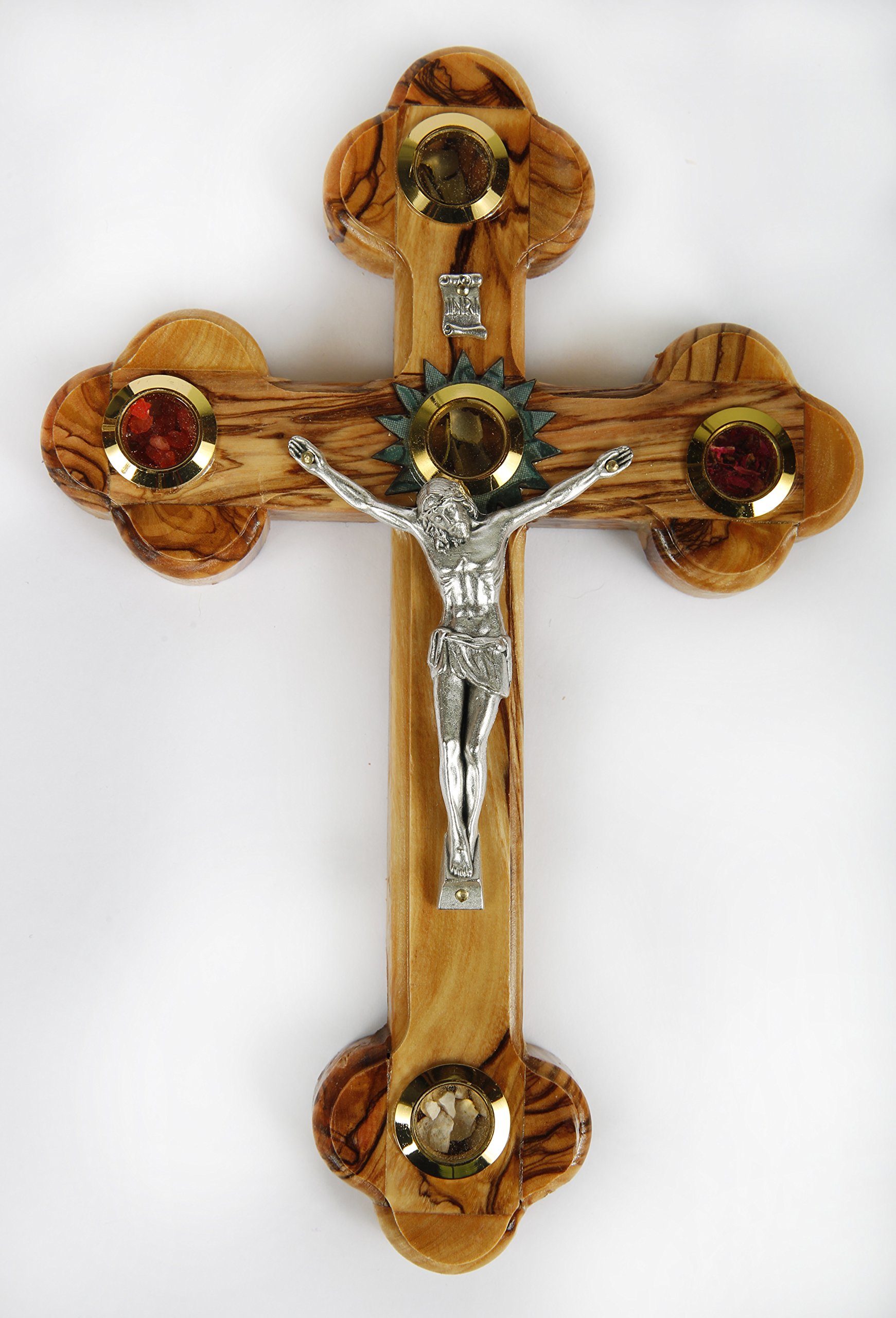 Amazon.com: Olive Wood Crucifix/Wall Cross Adorned with Olive