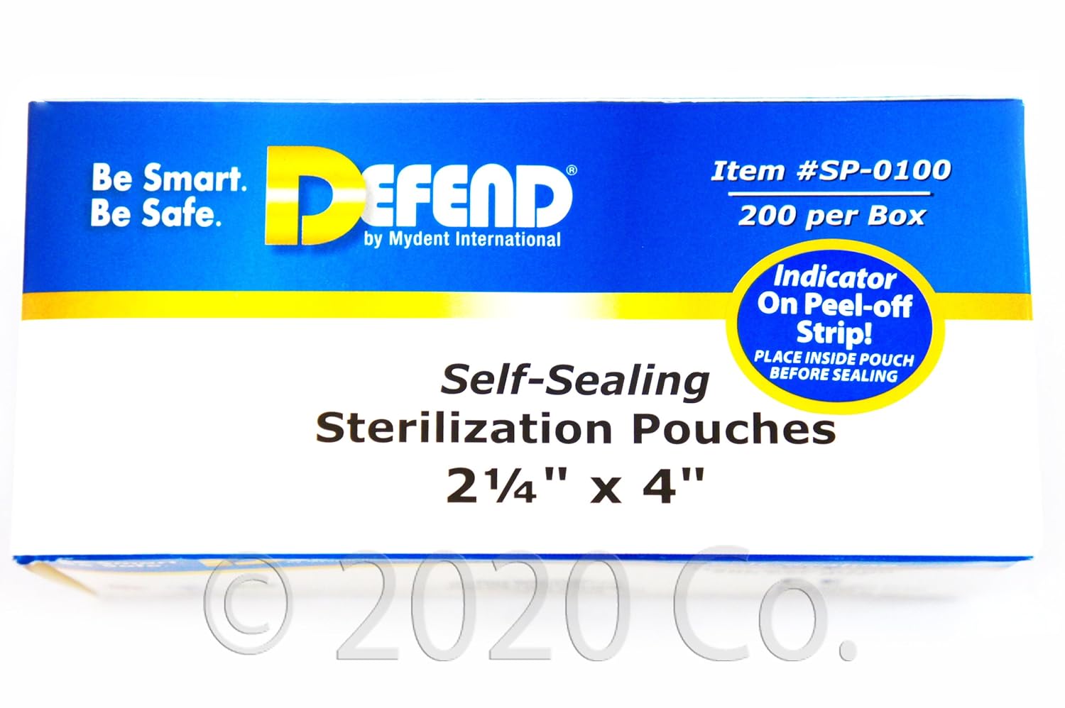 200 Pc Defend Sterilization 2.25" x 4" Autoclave Tattoo Pouches Tattooing