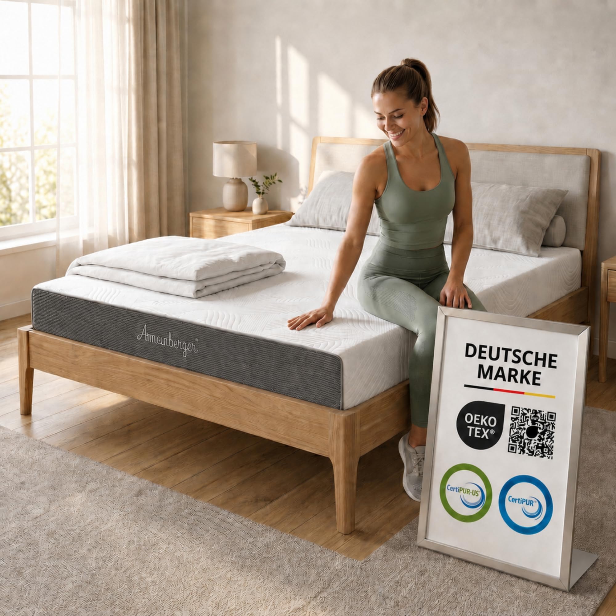 Arensberger Anna Schaumstoff Matratze 140x200 cm – NANOCELL Gel-Schaum, H3, 13 cm