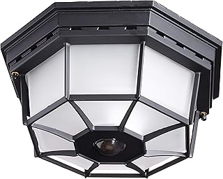 Best Heath Zenith HZ-4300-BK Ceiling Motion Light, Black Review 