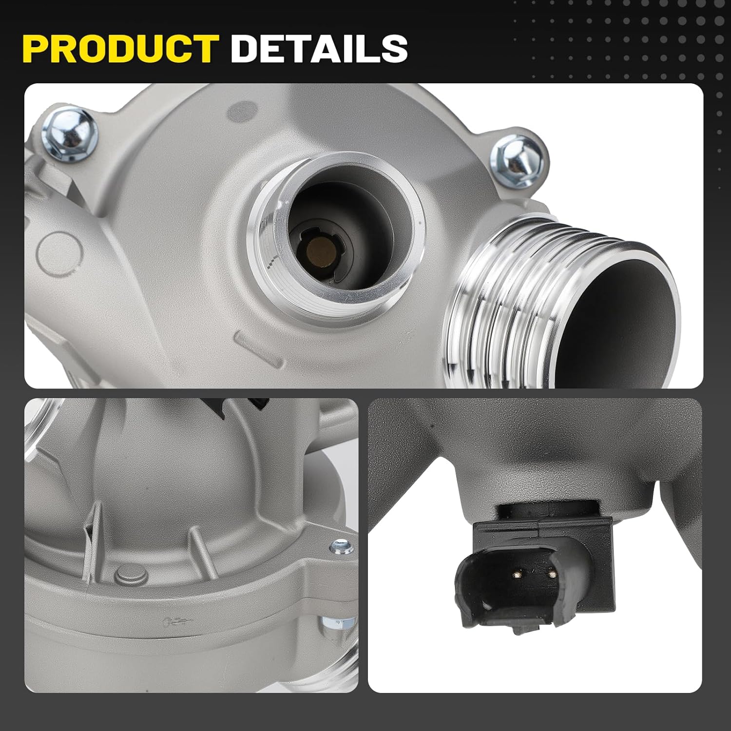 Upgrade Aluminum Thermostat & Housing Assembly W/Sensors Upgrade for BMW 1 3 5 Series x3 z4 2006-2016 - Replaces 11537544788 11537536655 902-816 11537549476