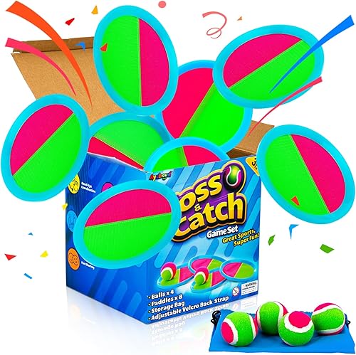 Miniatura 10 de Ayeboovi Juego de lanzar y atrapar, juguetes al aire libre para niños, patio, playa, camping, juguetes para niños de 3, 4, 5, 6, 7, 8, 9, 10 años