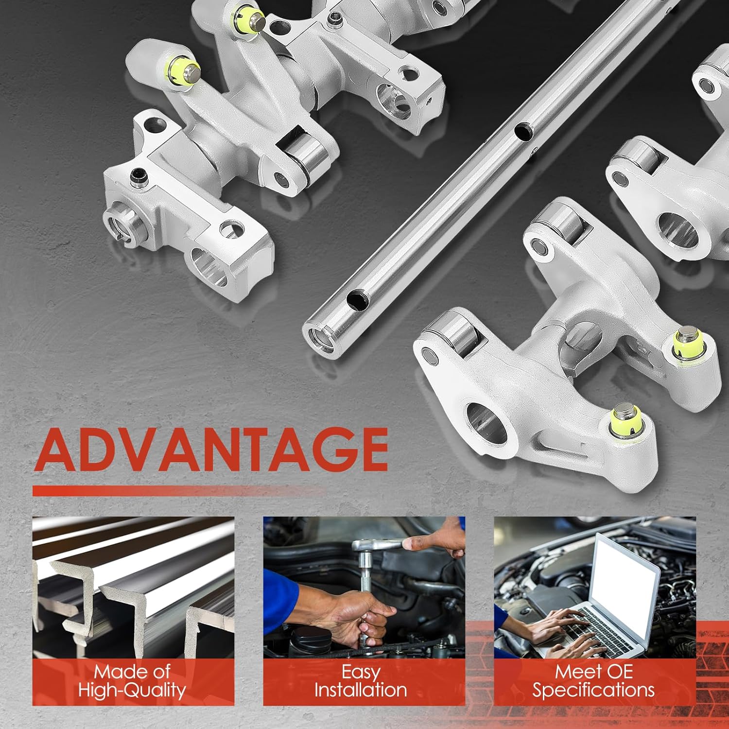 4892293AC Rocker Arm Shaft Lifter Assembly Compatible with Chrysler 300 05-10, Pacifica 04-08 & Dodge Charger 06-10, Challenger 09-10, Journey 09-10, Magnum 05-08, 3.5L 4.0L, Replace OE 4892293AC