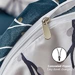 Duvet Cover King, Ultra Soft Microfiber Bed Set, Tree Branches Pattern Bed Sets, 3 Piece Breathable King Duvet Cover Set with Zipper Closure, Corner Ties, (104x90 Inch, Blue)
