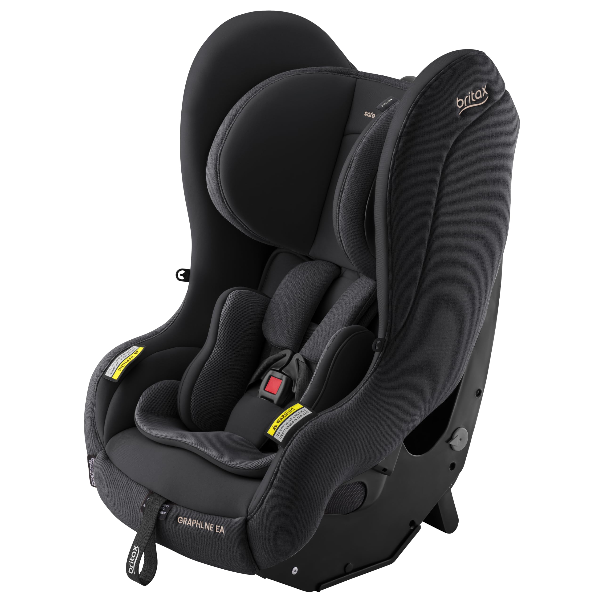 Britax Safe-n-Sound Graphene EA Style Convertible Car Seat Raven Black, Compact Design, Easy Adjust Headrest, Isofix Installation, Extended Rearward Facing, Side Impact Cushion Technology (3714) Baby