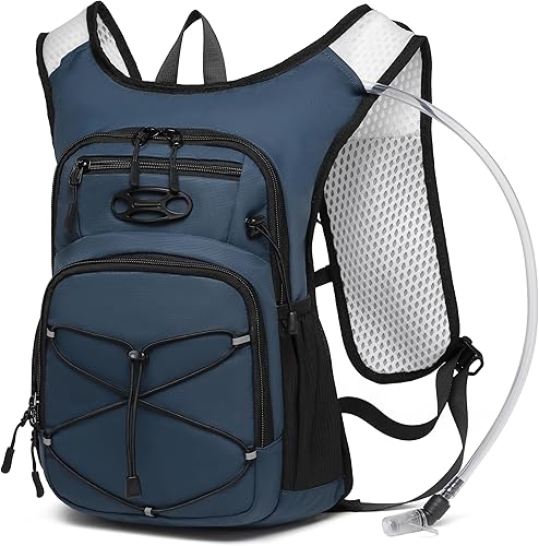 Wotony Mochila de hidratación ligera con vejiga de agua 2LOR 3L para ciclismo, senderismo, rave, mochila de agua para hombres y mujeres