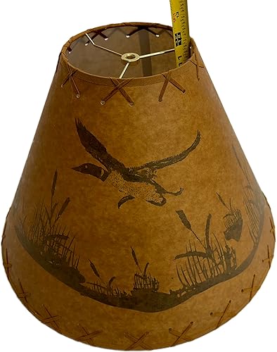 Miniatura 7 de Rustic Oiled Kraft Lamp Shade with Flying Loon Design - 18"
