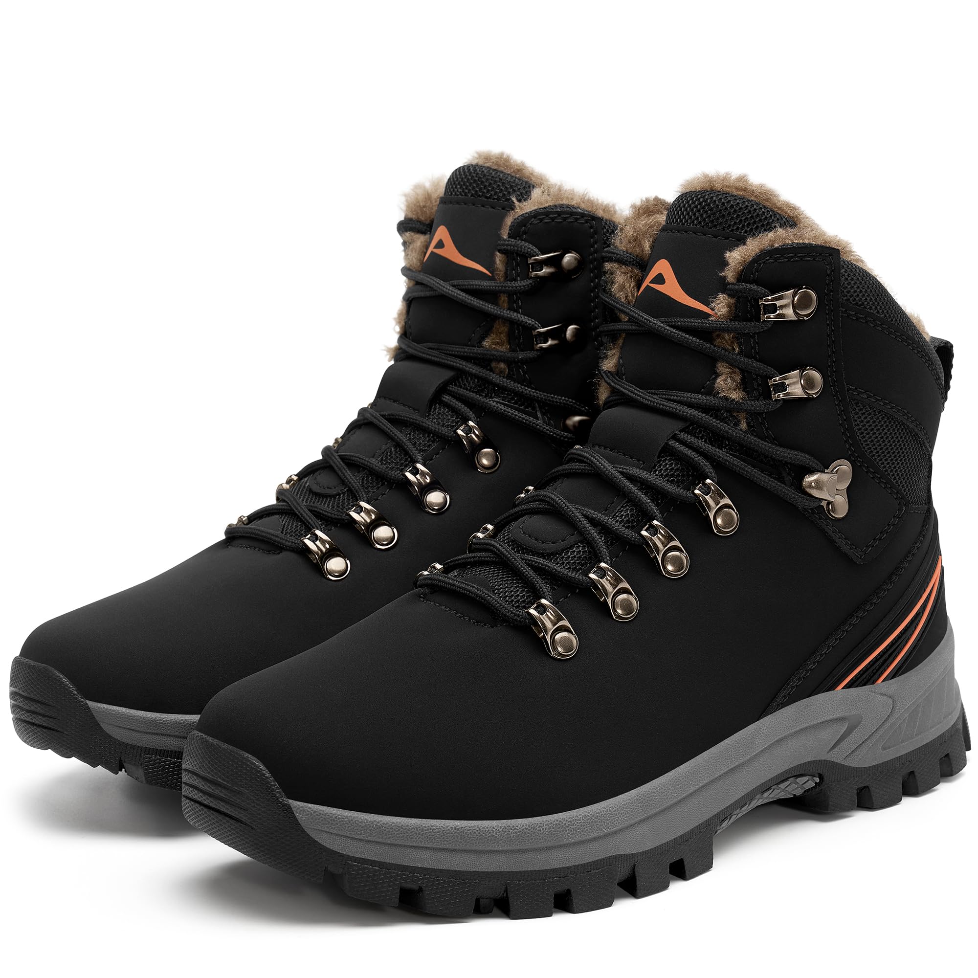 Ecetana Womens Snow Boots for Winter Waterproof Hiking Boots Warm Fur Lined Ankle Booties Non-Slip Outdoor Walking Shoes