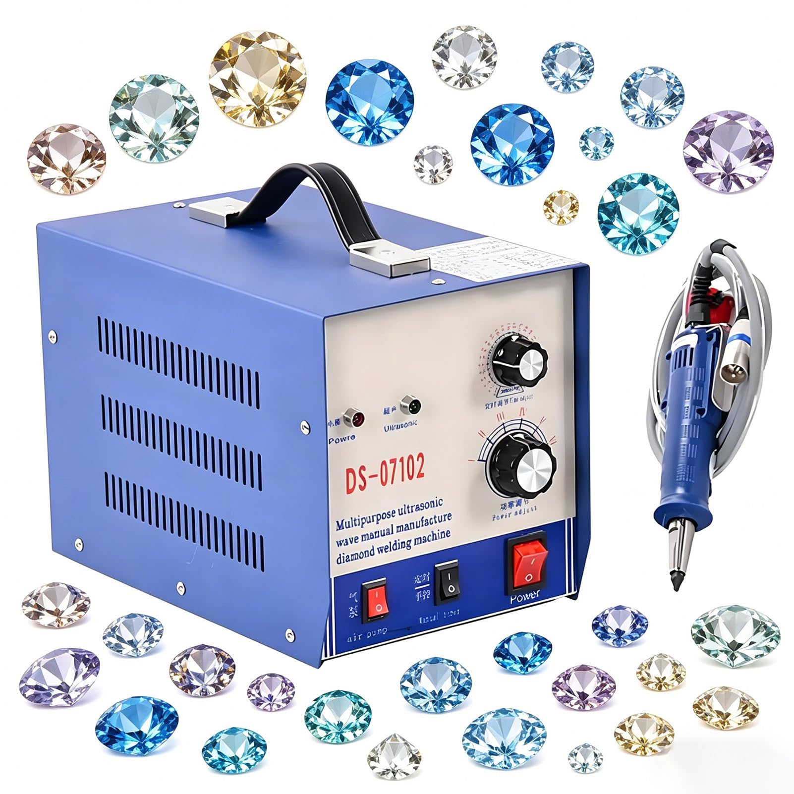 DNEPEI Rhinestone Setting Machine,Heat Transfer Rhinestone Machine Stable Suction Hold Stones in Place, No Glue Needed for Bulk DIY Beads Setting on Fabric