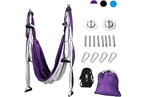 ZELUS® Yoga Trapeze Swing Sling: Aerial Inversion Equipment with Ceiling Mount Kit