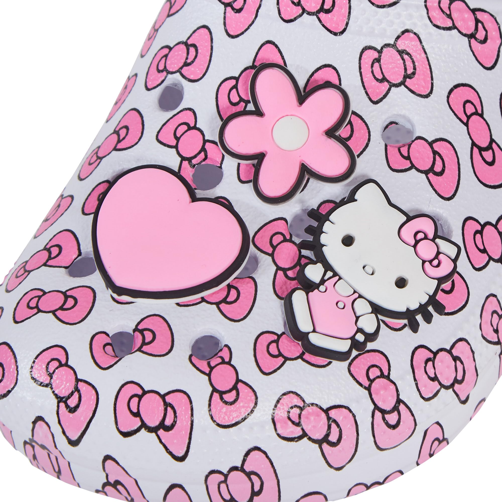 Hello Kitty Sabots pour filles avec breloques, badges, chaussures d'intérieur et d'extérieur avec sangle de cheville