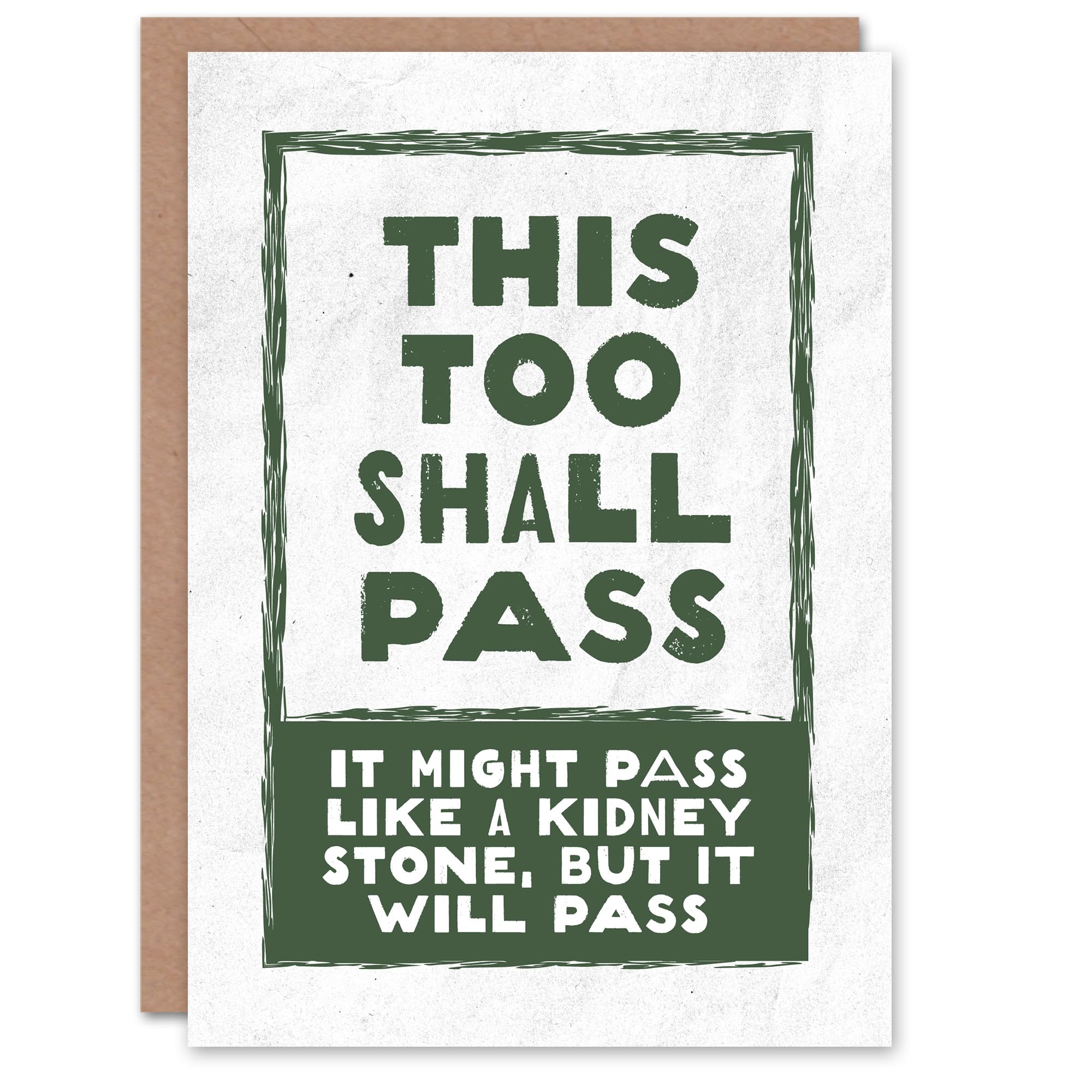 Artery8 Greeting Card - Funny Sympathy Card - White