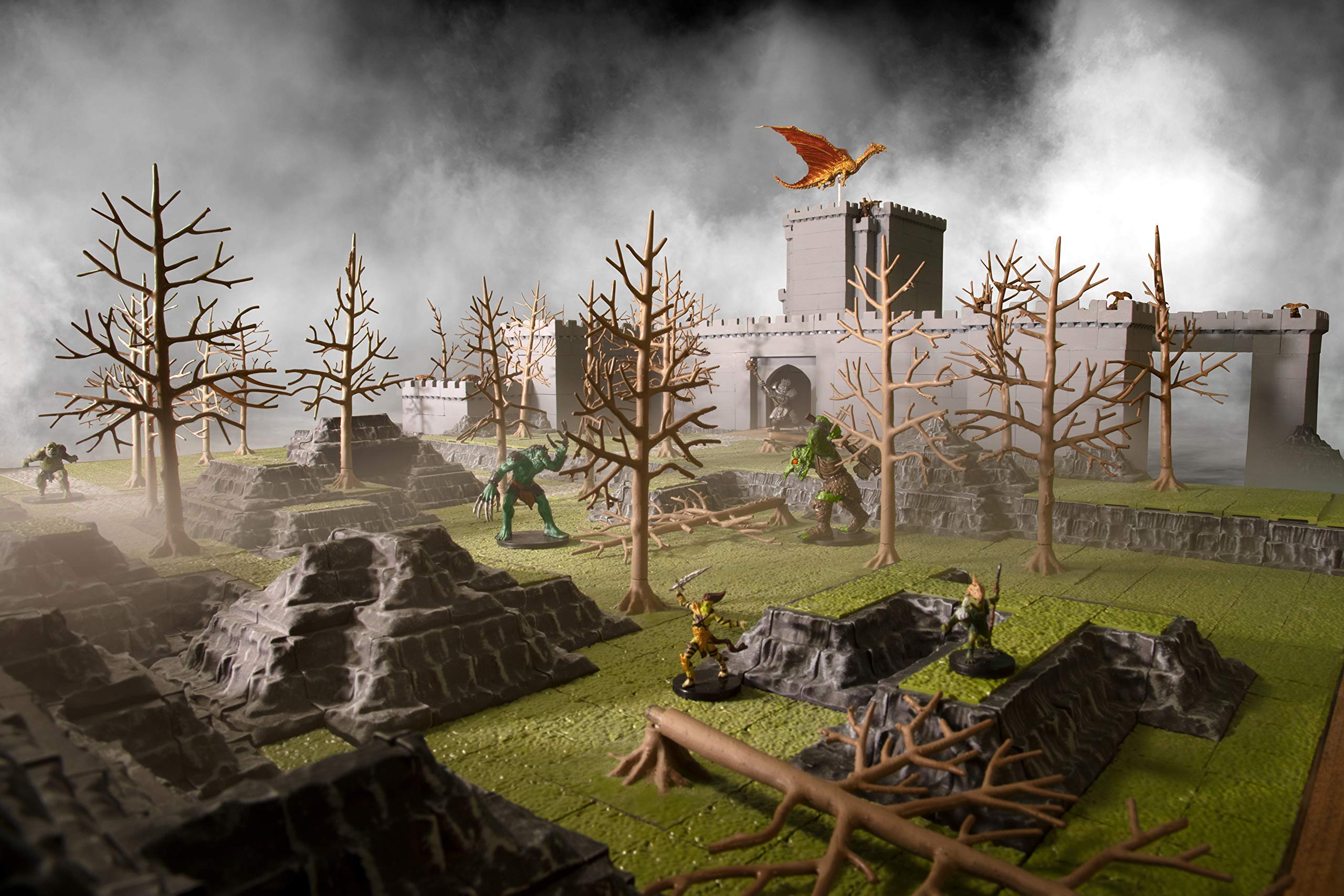 Amazon.com: Monster Adventure Terrain - 40pc Paintable Stackable Building  Block Expansion Set - Fully Modular 3-D Tabletop World Builder Compatible  with Pathfinder D&D, and Most RPGs ... : Toys & Games