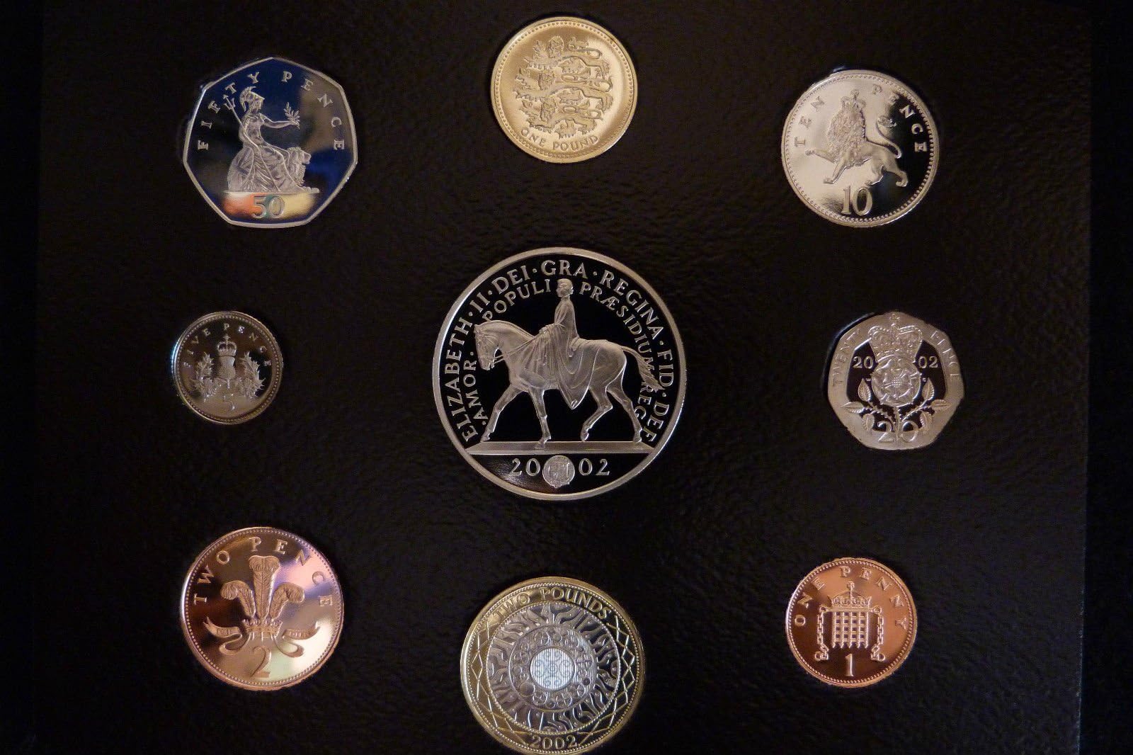 2002 United Kingdom Proof Collection Set by Royal Mint, includes Golden Jubilee Crown