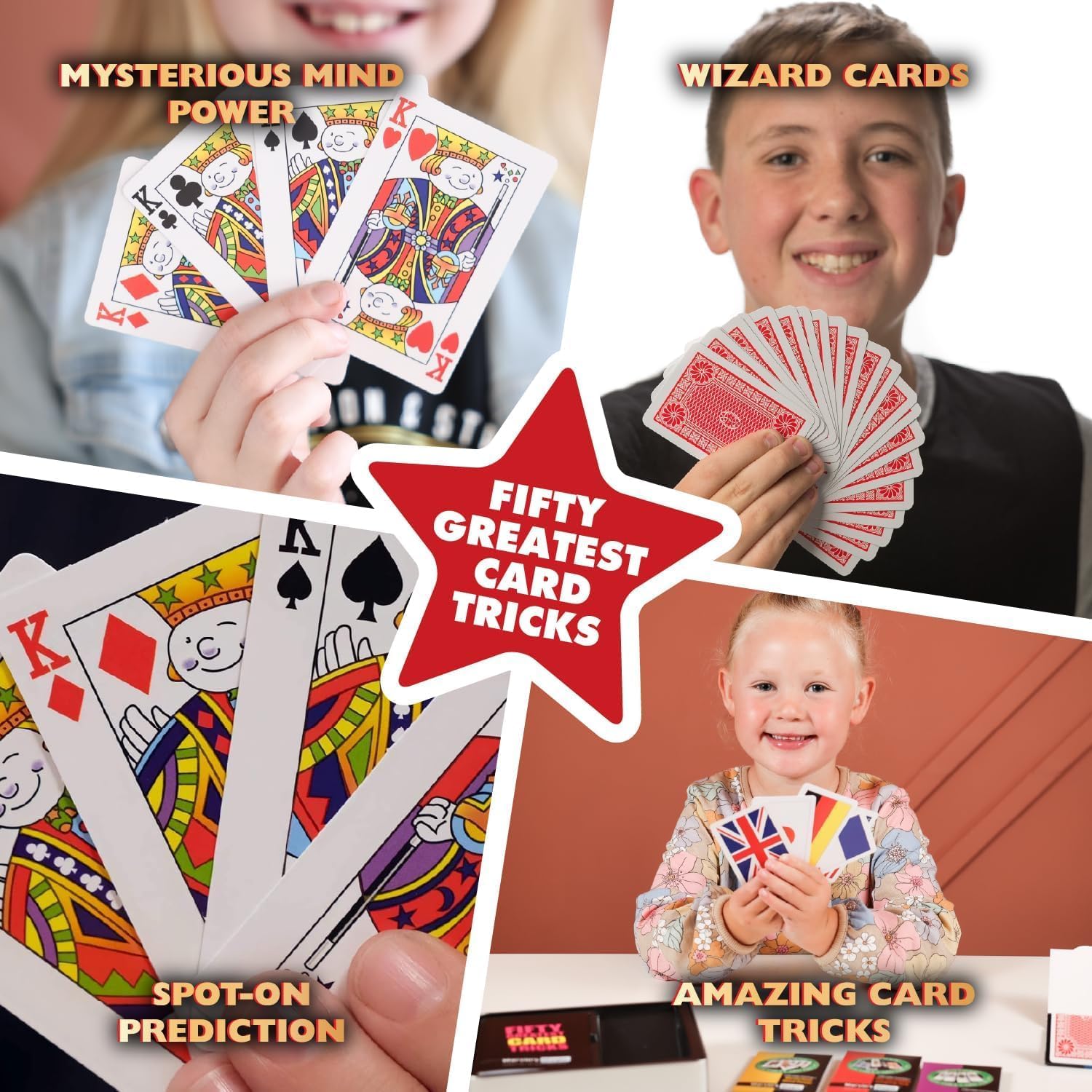 Marvin's Magic - Fifty Greatest Card Tricks Set - Children & Adults Magic Card Deck - Includes Card Illusions, Close up and Mind Reading Tricks - Comes in Gift Set Tin - Suitable for +8 - Cool Stuff