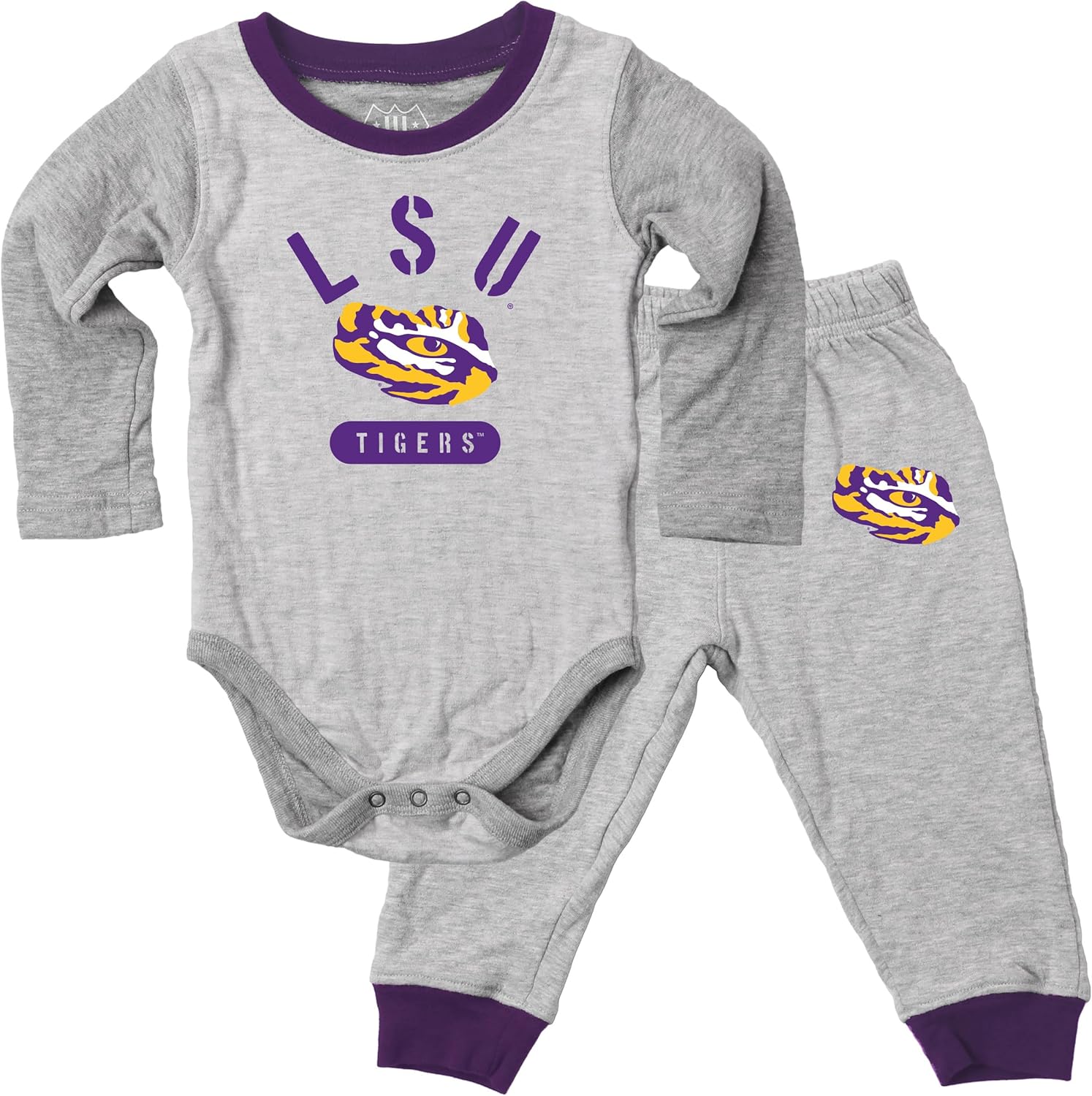 Wes and Willy Baby College Jie Jie Long Sleeve Bodysuit and Pant Set