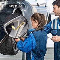 Vista 6 de Extensión de válvula de neumático, extensores de vástago de válvula flexible de 8.25 pulgadas con adaptador de extensión de válvula de neumático