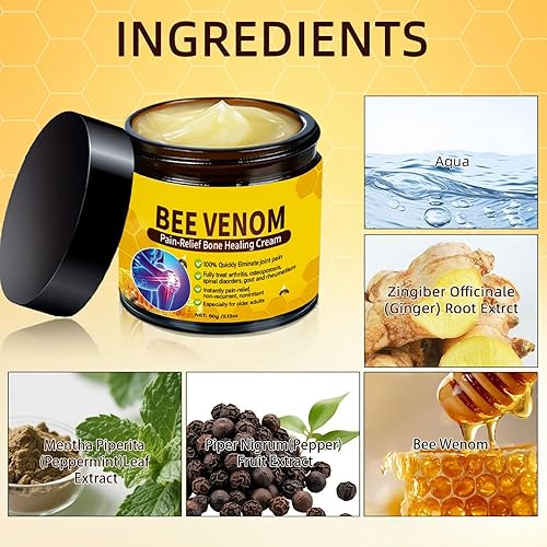 Miniatura 5 de Bee Venom - Crema de confort para las articulaciones, apoyo natural para la rigidez y estilos de vida activos, fórmula de absorción rápida (2.12