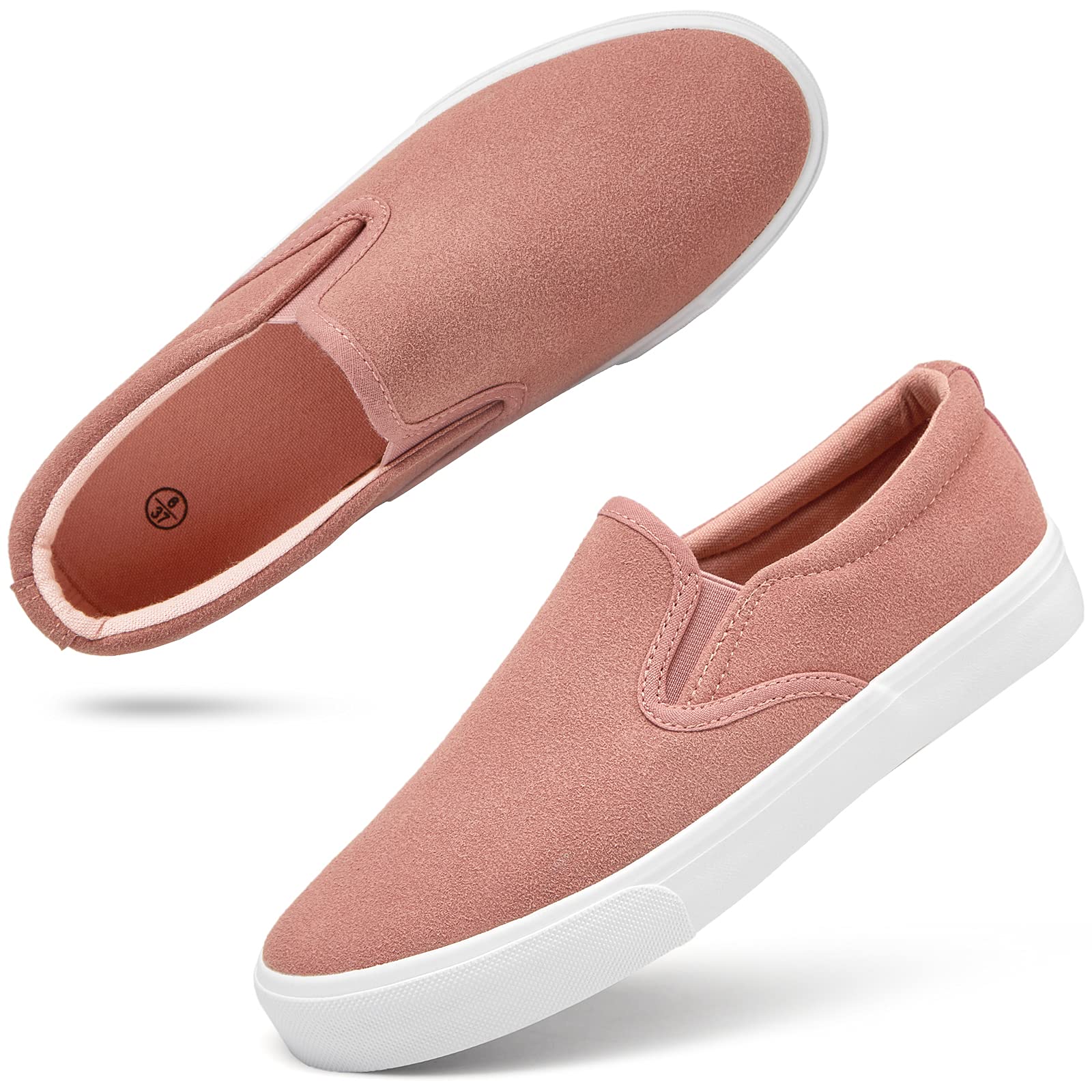 hash bubbie Women's Canvas Slip On Sneakers Non Slip Loafers