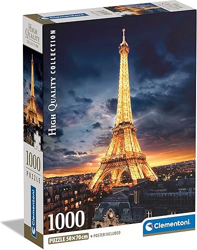Clementoni Eiffel Tower Collection-1000 Pieces-Puzzle, Entertainment for Adults-Made in Italy, 39703