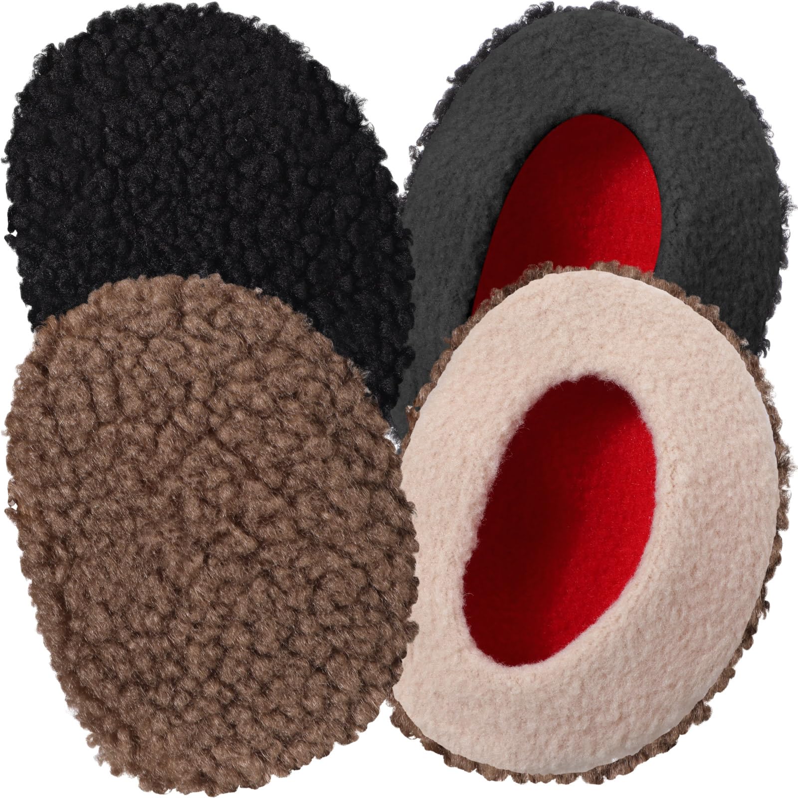 2 Pairs Bandless Earmuffs Ear Warmers Winter Ear Covers Earcaps for Outdoors, M-image-2