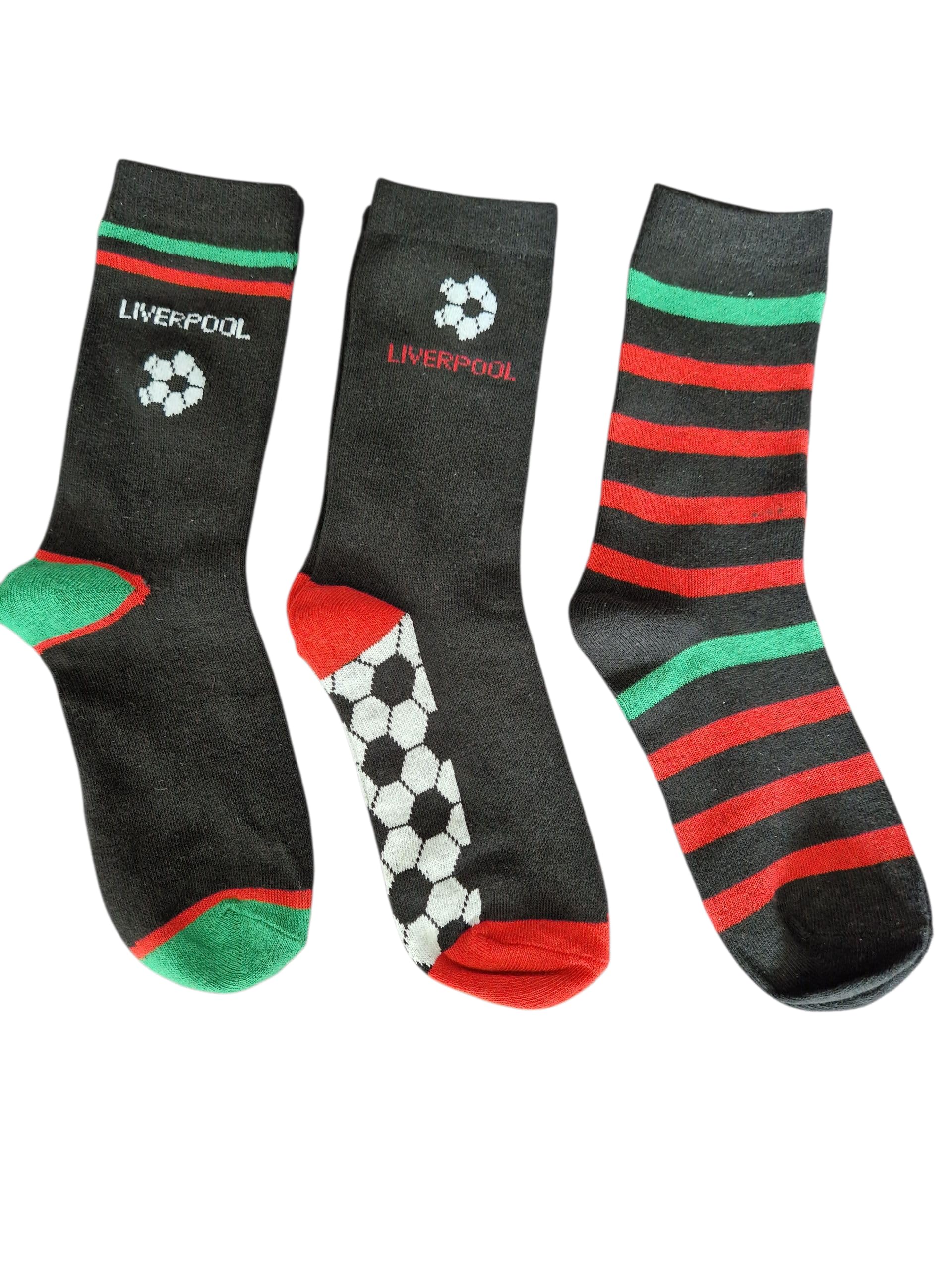 LIVERPOOL BOYS 3 PACK SOCKS, SHOE SIZE 12 TO 3.5