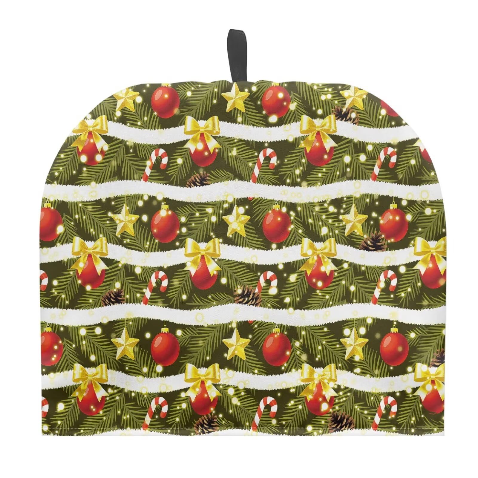 Hudotybom Christmas Tree Star Tea Pot Cozies Kitchen Xmas Teapot Dust Cover Breakfast Warmer Tea Cozies with Extra Thick Wadding for Home
