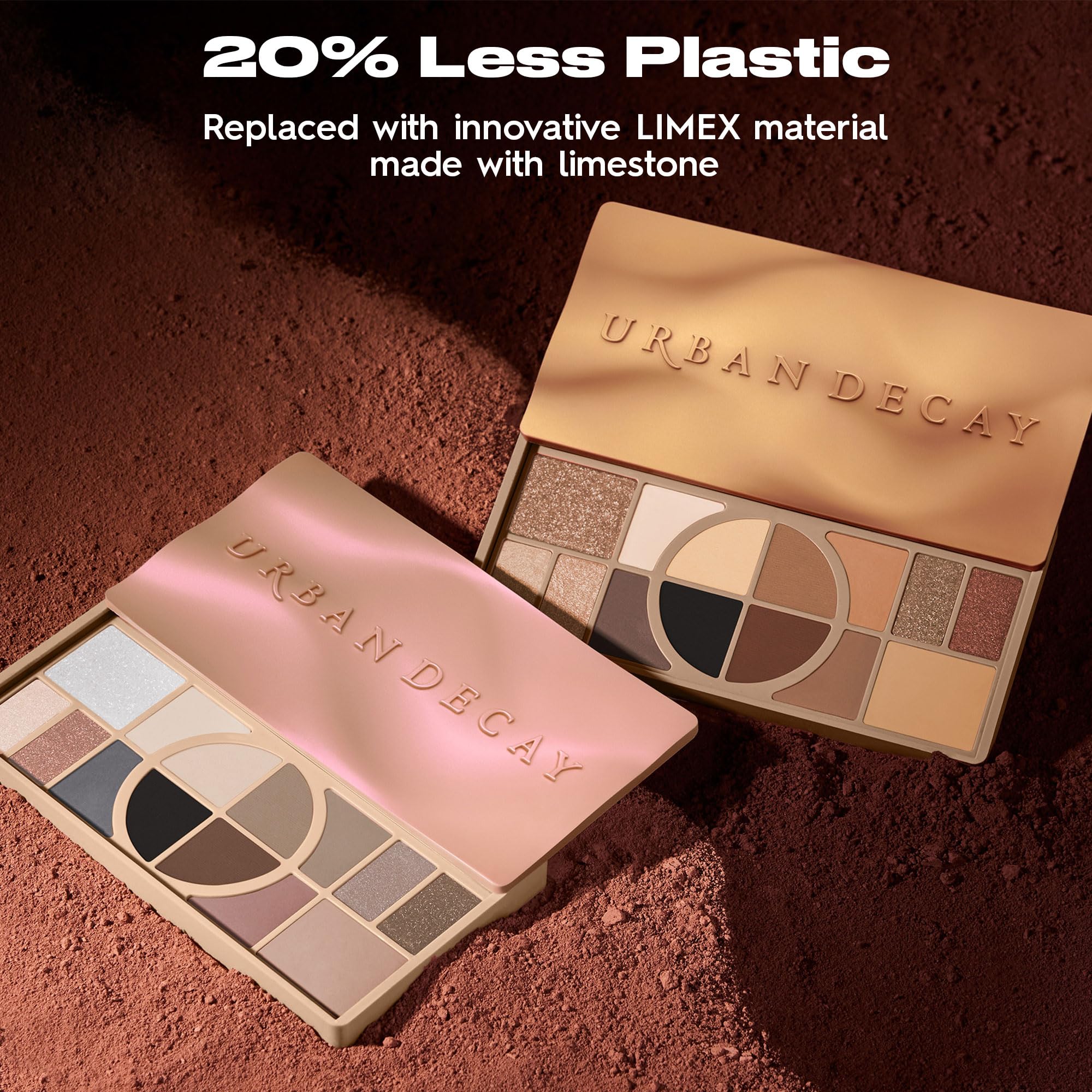 Urban Decay, Palette di ombretti a forma di nudo caldo, neutro, 14 tonalità multiuso per look versatili in crema, opaco e finiture luccicanti