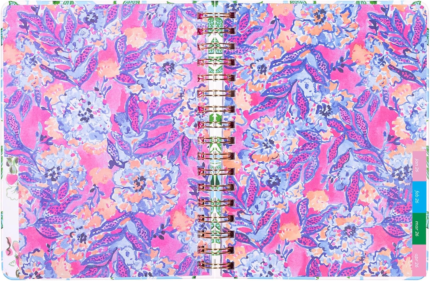 Lilly Pulitzer Large Monthly Planner January 2026 - December 2026, Monthly Agenda & Calendar, Stickers, Pockets, & Spiral Binding (Swayin in the Breeze)