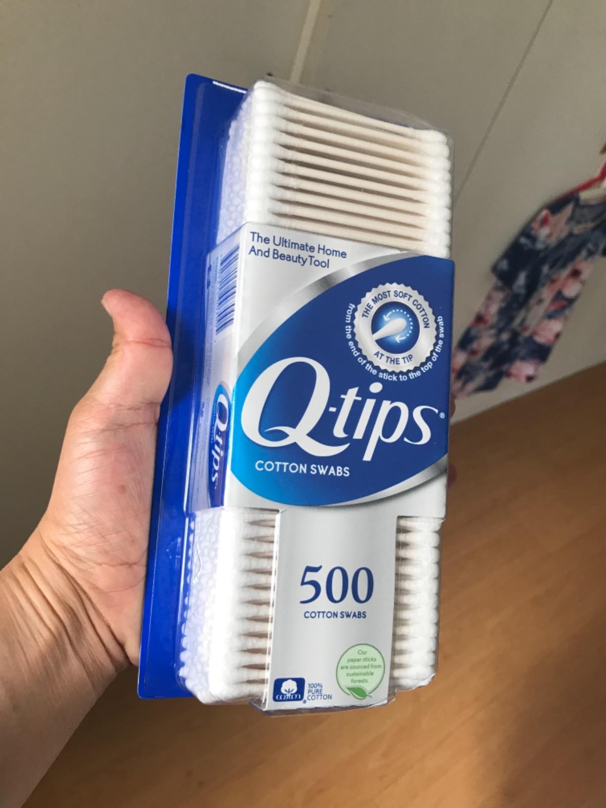 Q-tips Cotton Swabs, 500 Count (Pack of 2)