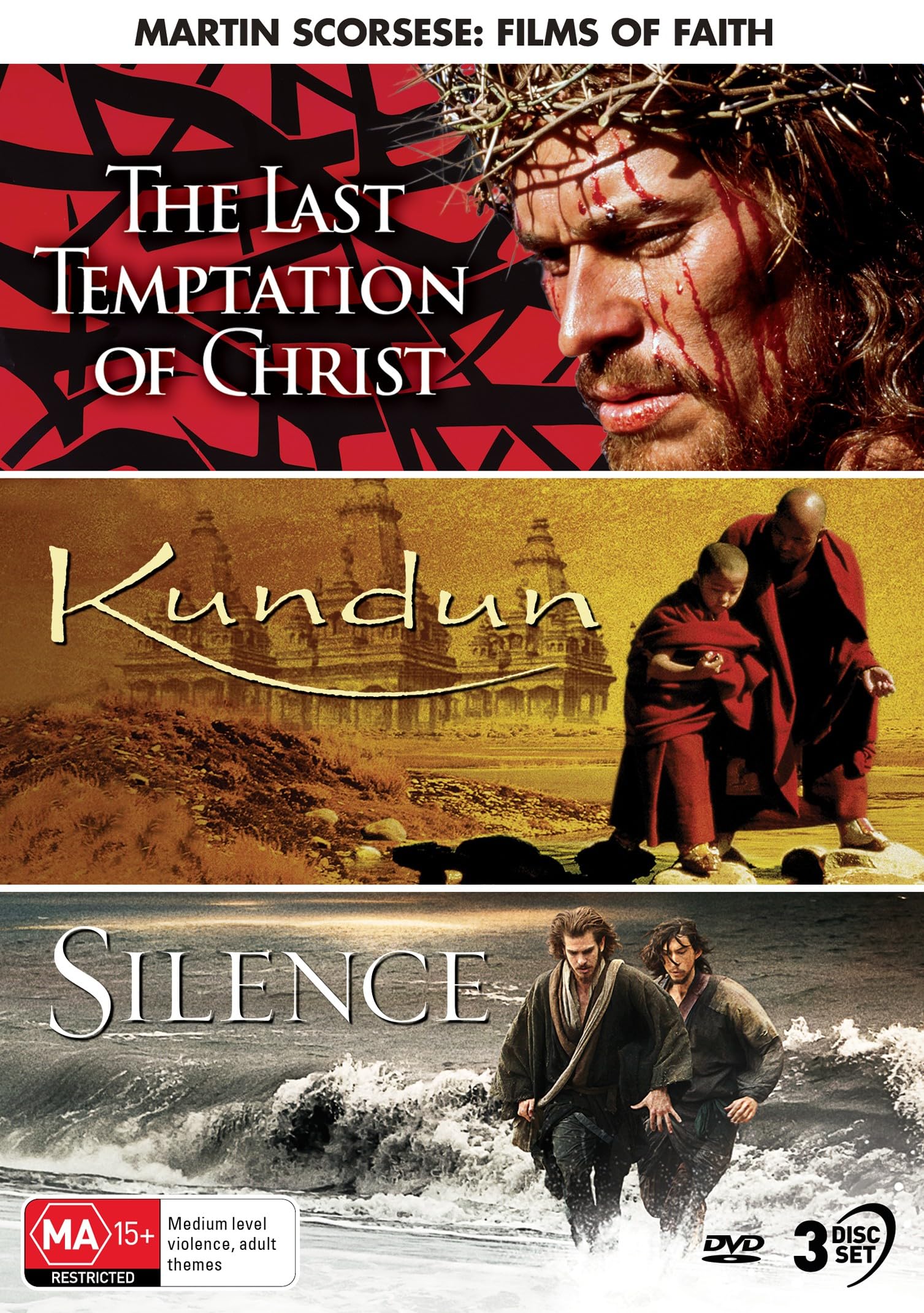Martin Scorsese: Films Of Faith (The Last Temptation Of Christ / Kundun / Silence)