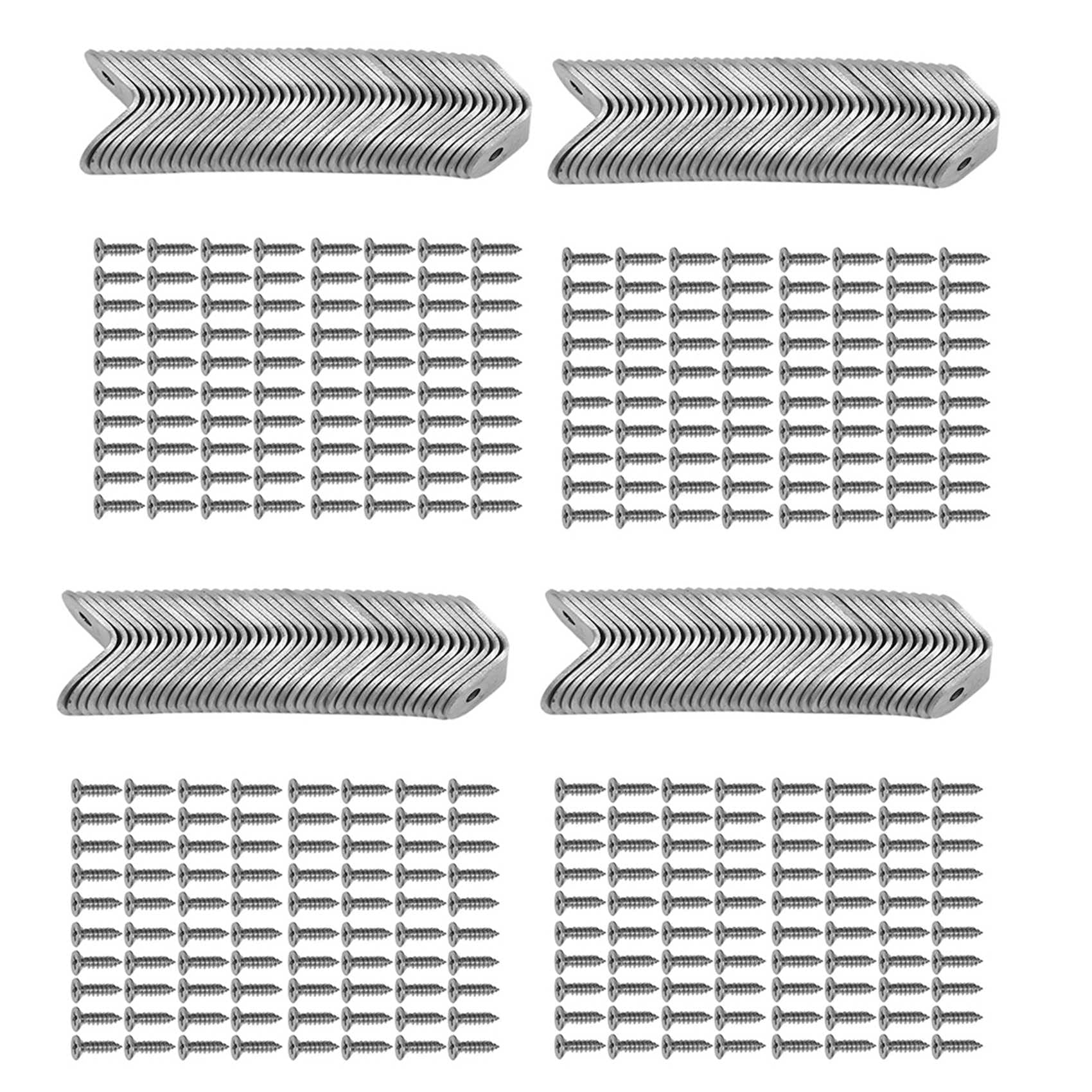 Jnchdghwa Silver 160Pcs L Bracket Corner With 320Pcs Screws, Corner Bracket, Angle Bracket Fastener For Wood Furniture Bedframe Cabinet
