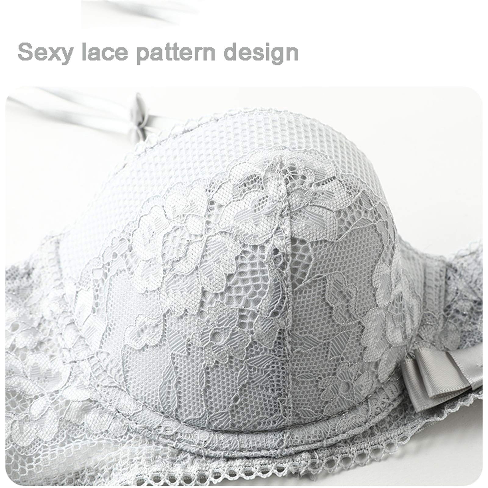 Sujetador de balconette para mujer, clásico con aros, bandeau, encaje, sexy, para mujer, ropa interior