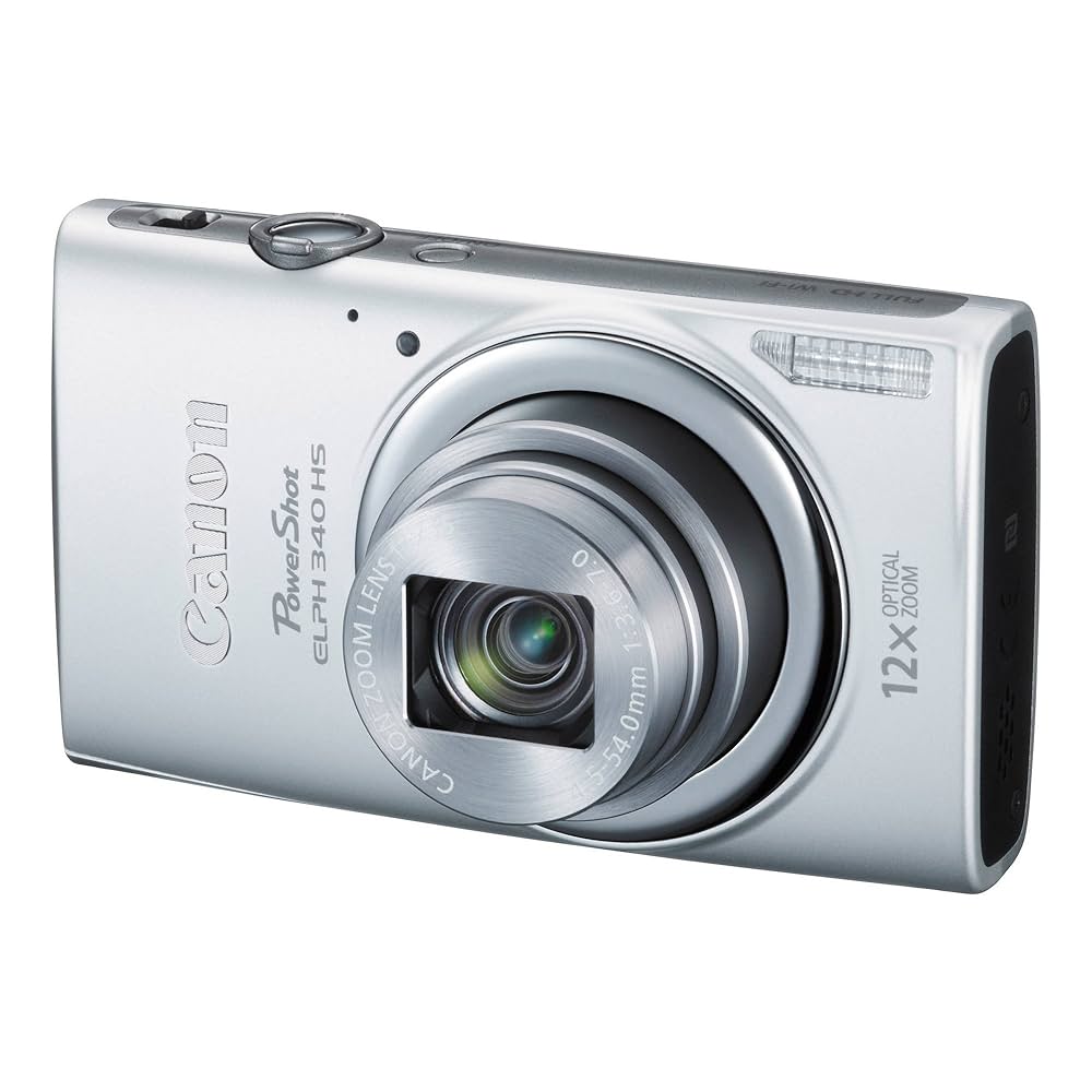 Canon PowerShot ELPH 340 HS シルバー Canon PowerShot ELPH 340 HS Compact Camera 16MP 1/2.3