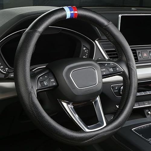 Miniatura 1 de Funda personalizada para volante de automóvil para BMW X1 X2 X3 X4 X5 X6 X7 i3 i4 i5 i8 535i 740Li 335i M3 M4 M5 Z1 Z3 Z4 Z5 (negro)