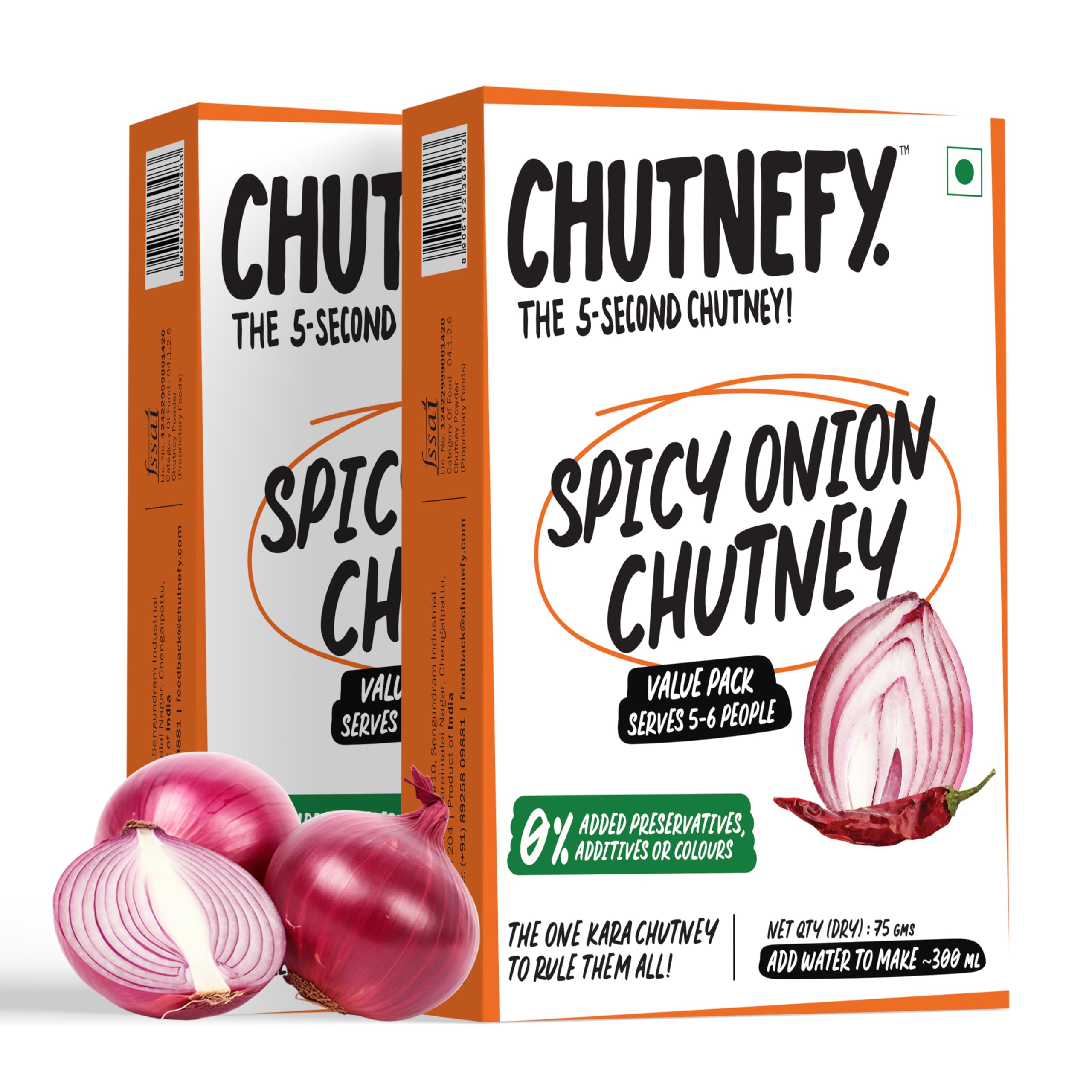 Chutnefy - 5-Second Instant Spicy Onion Chutney - Pack of 2 Each Pack Serves (5-6) | Home Style Delicious & Ready-to-Eat Chutneys| 100% Natural Ingredient | No Preservatives or Additives (B0CXY8SKCB) Amazon Price History, Amazon Price Tracker