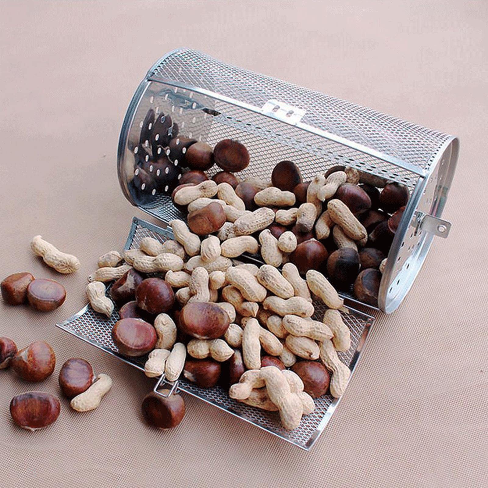 Edelstahl Rotisserie-Korb Für Ofen & Grill - Zum Rösten Von Kaffeebohnen & Nüssen