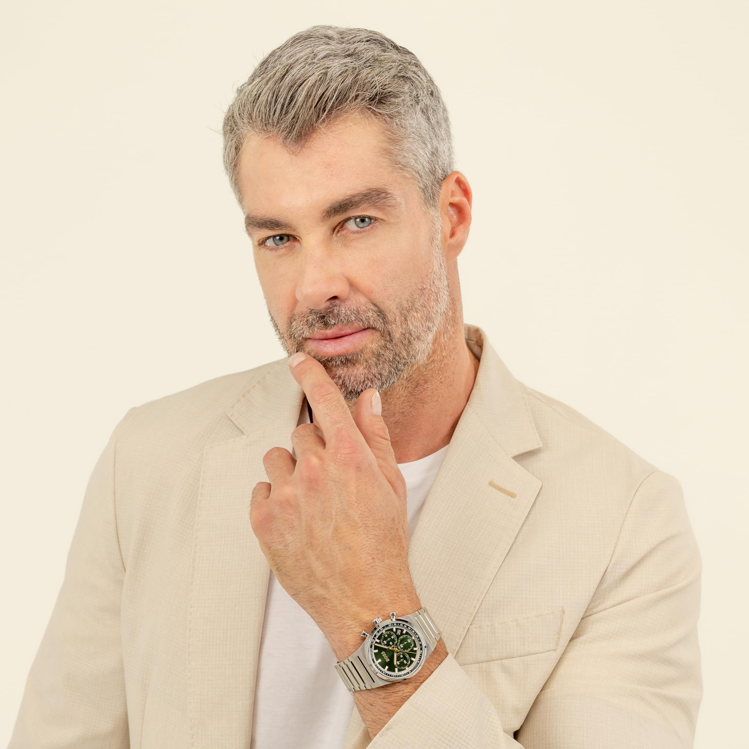 BOSS Reloj Cronógrafo de Cuarzo para Hombre Colección Candor Chrono - Disponible con Pulsera de Acero Inoxidable, Correa de Cuero o de Silicona