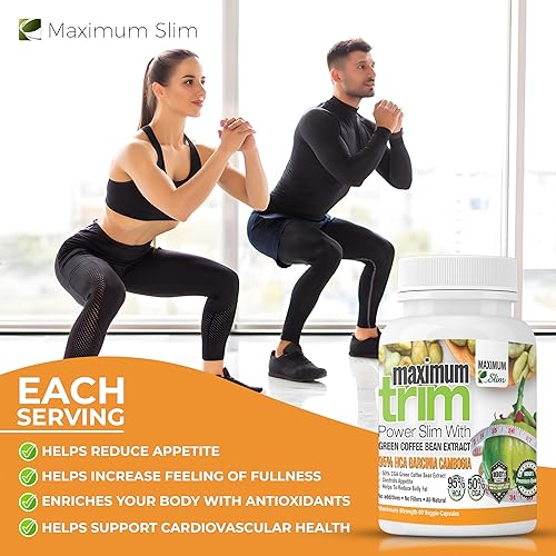 Miniatura 5 de Maximum Slim La formulación más eficaz MaximumTrim Garcinia CAMBOGIA con extracto de grano de café verde pérdida de peso natural, supresor del