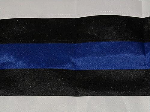 Miniatura 2 de Premium 6X10 Embroidered USA Thin Line 600D Nylon SYNTHETIC COTTON Flag