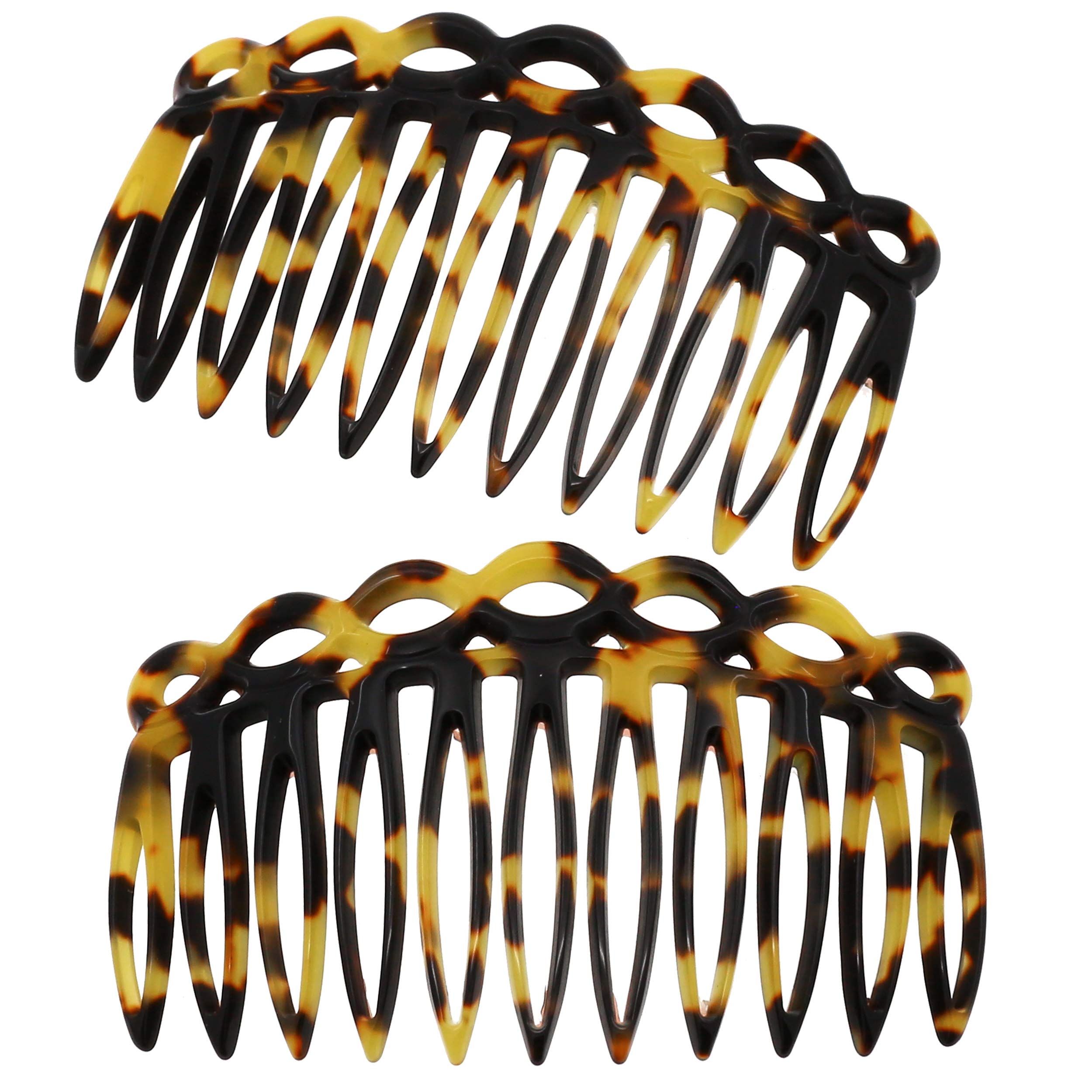Camila Paris CP3140 French Hair Side Comb Small Handmade Tokio French Twist Hair Combs Decorative, Strong Hold Hair Clips for Women Bun Chignon Up-Do