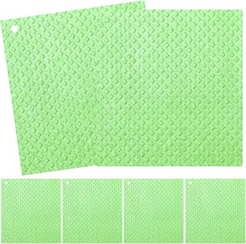 6 Packs Swedish Kitchen Dish Cloths - Reusable Paper Towels for Counters & Dishes - Eco-Friendly Cellulose Sponge Cloth Grass Green