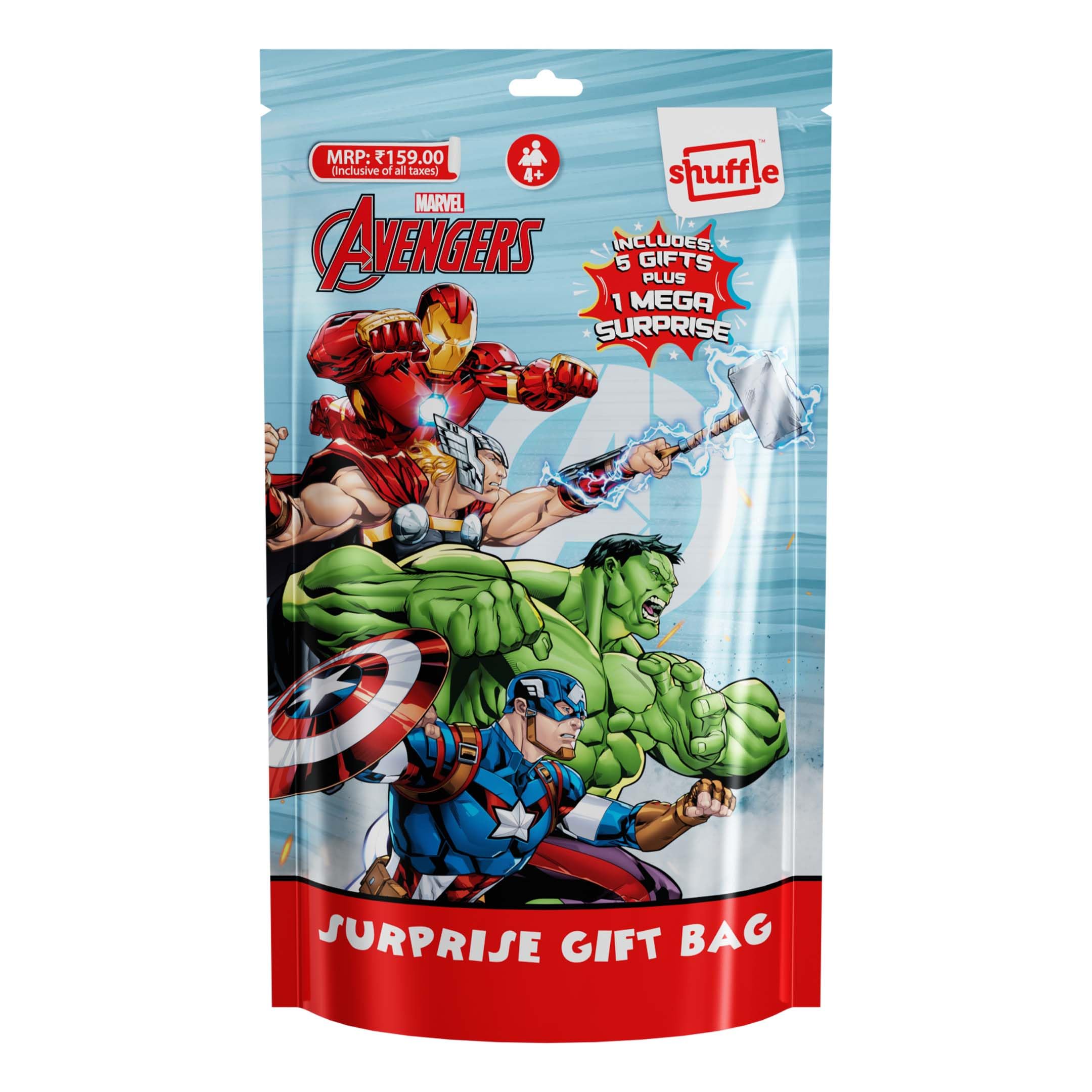 Shuffle Avengers Surprise Gift Bag | 6-in-1 Superhero Activity & Stationery Kit with Mega Surprise | Birthday Return Gift for Boys & Girls-image-15