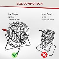 Vista 6 de Mr. Chips, Inc set de bolas de bingo fáciles de leer, de 7/8 pulgadas, profesionales, resistentes a los rayones y borrones, con tecnología patentada