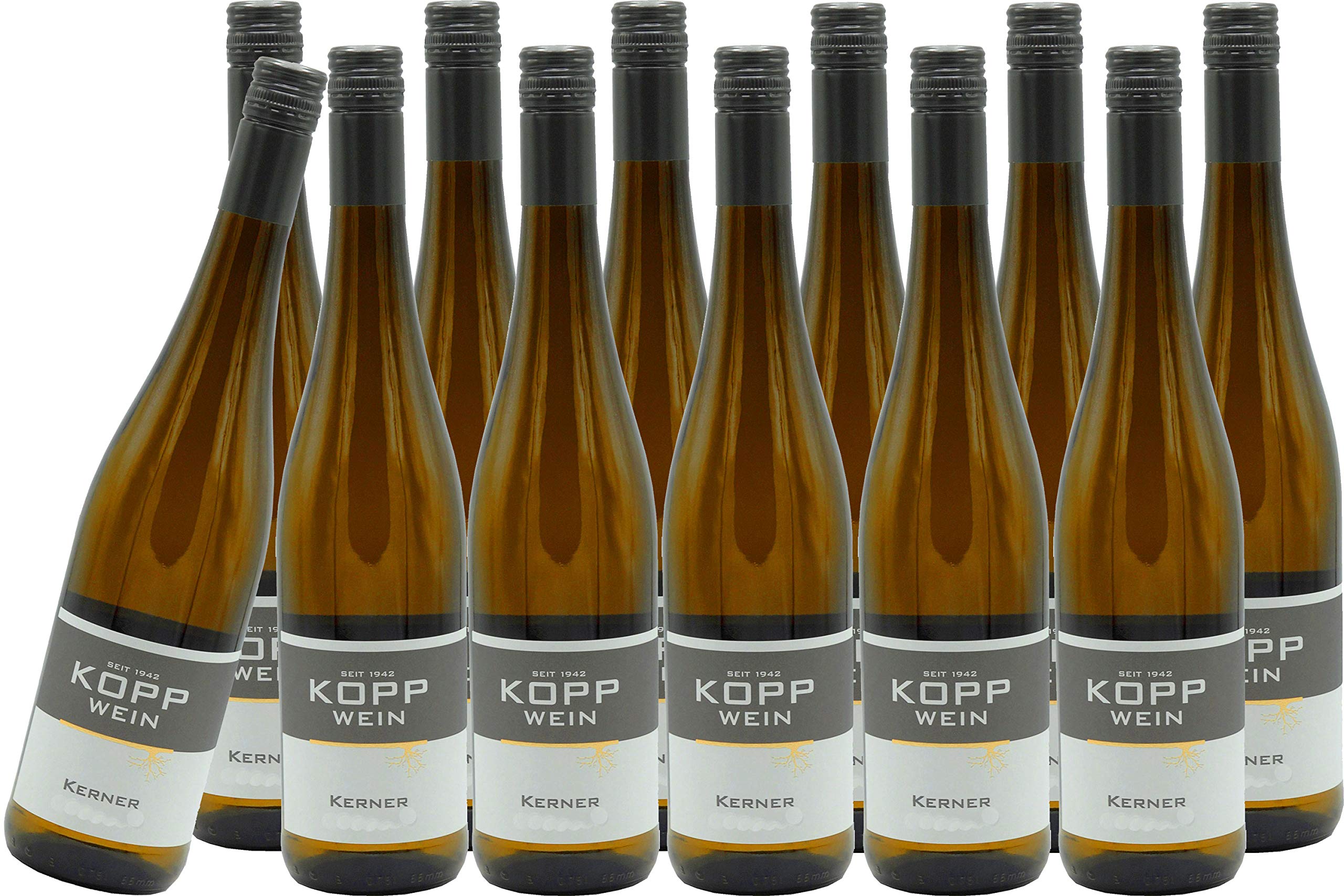 12 Flaschen 2023er Kerner Spätlese Weißwein lieblich 0,75l, direkt vom Erzeuger: Weingut Kopp in Ranschbach