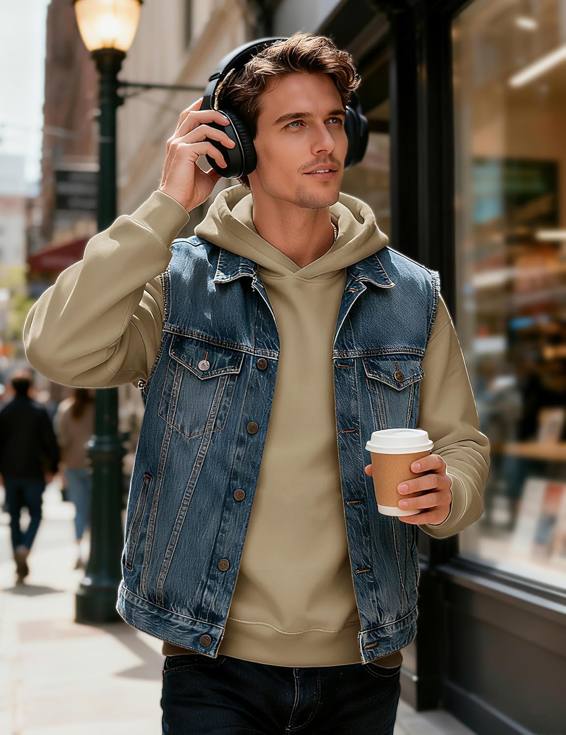 MAGCOMSEN Mens Hoodies Fashion Casual Athletic Hoody Pullover Fleece Lined Simple Soft Sweatshirts with Kangaroo Pocket - Image 2