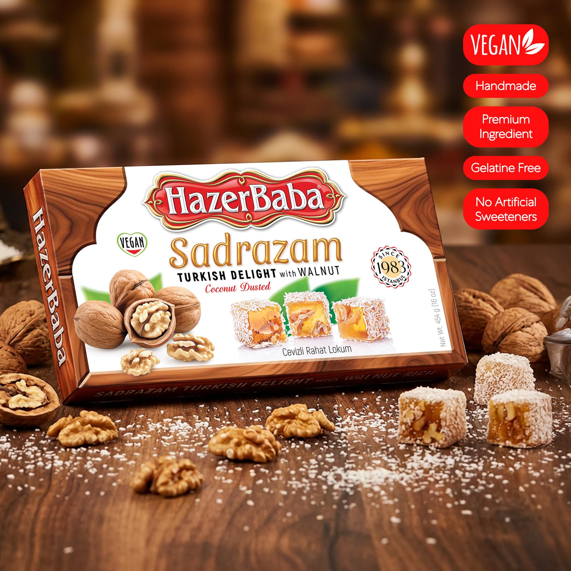 Amazon.com : HazerBaba Coconut Dusted Turkish Delight Candy with