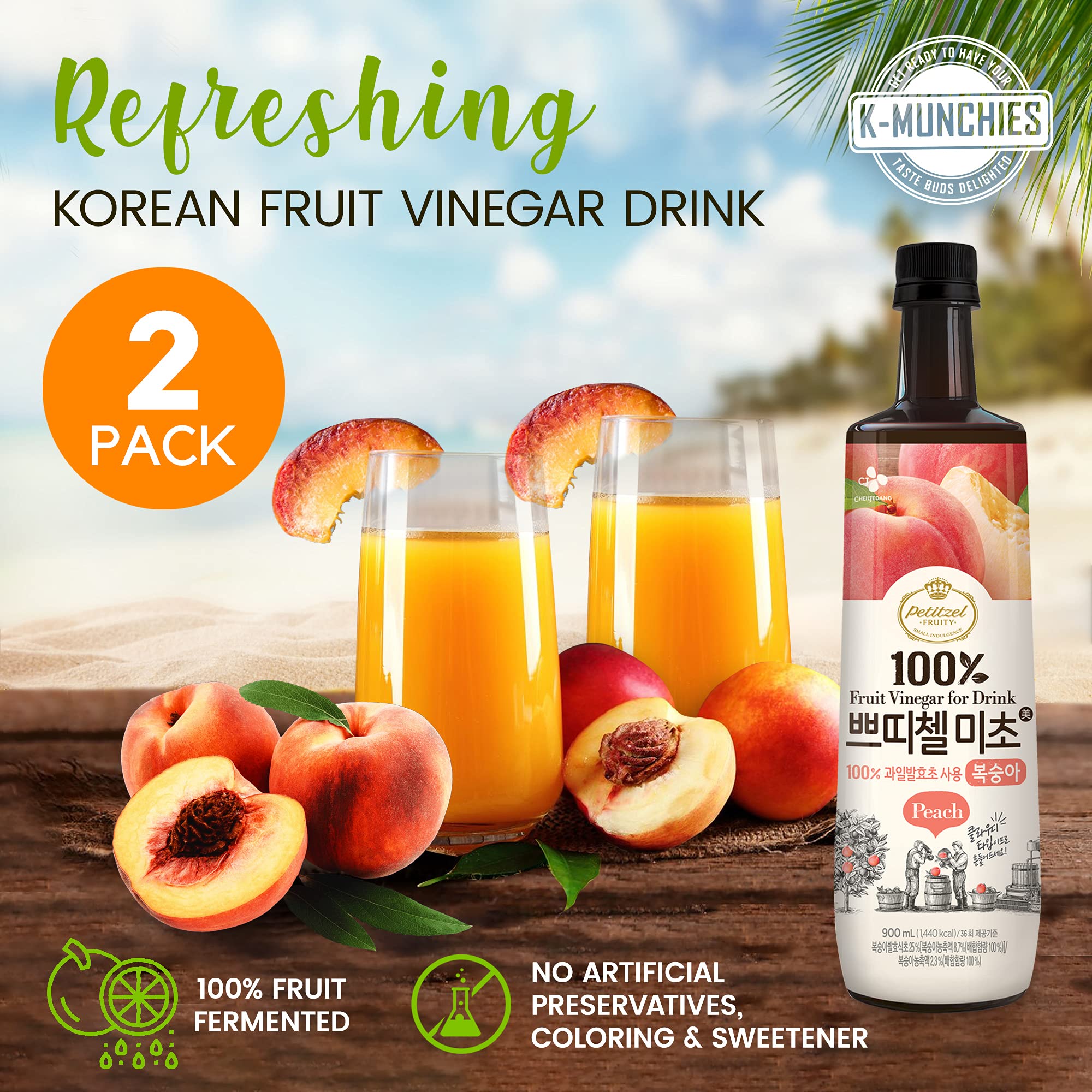 KMunchies CJ Petitzel Fruit Vinegar Drink 2 X 900 mL