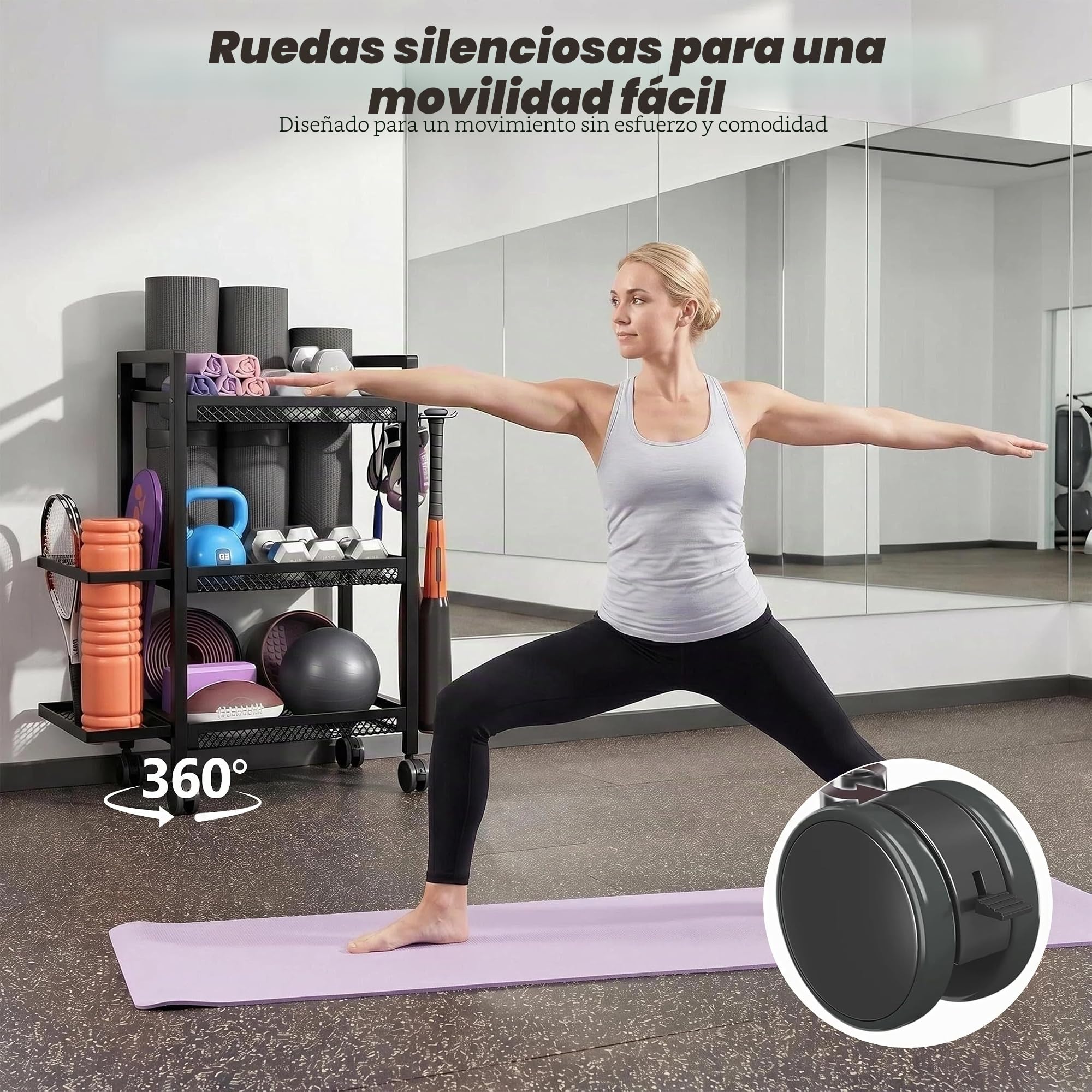 Soporte de almacenamiento para gimnasio en casa soporte de pesas ajustable